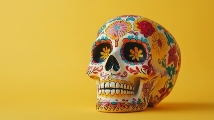 Painted Skull for Mexican Day of the Dead Celebration