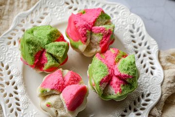 Colourful Blossom Steamed Cupcake or Apam Mekar