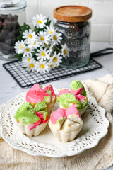 Colourful Blossom Steamed Cupcake or Apam Mekar