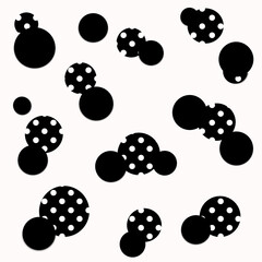 black and white abstract background . polka dots and lines . © SOPAK