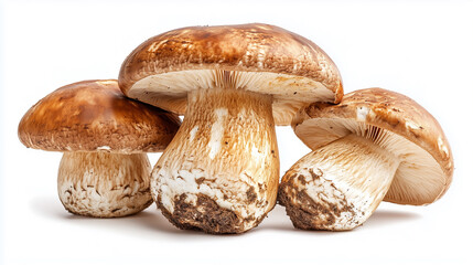 boletus mushrooms isolated on white background