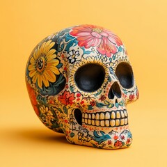 Painted Skull for Mexican Day of the Dead Celebration
