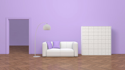 Room interior with Wall Background. 3D rendering ,3D illustration	