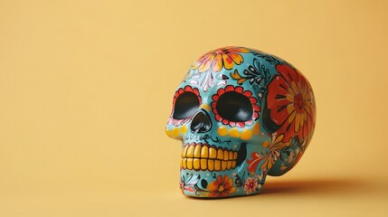Painted Skull for Mexican Day of the Dead Celebration
