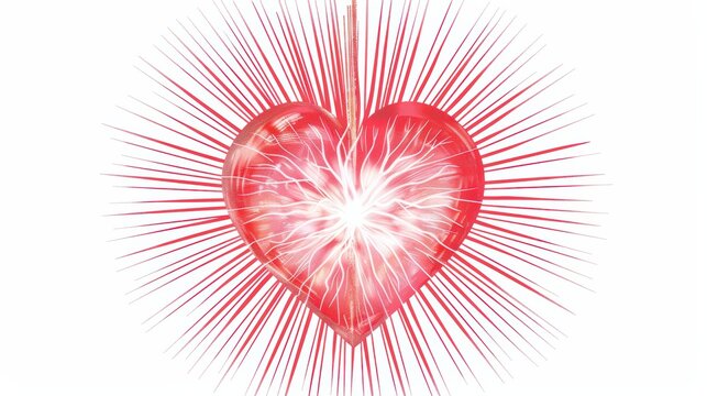 The red heart glows on its own. It's love.