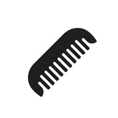 Comb icon logo silhouette design template illustration