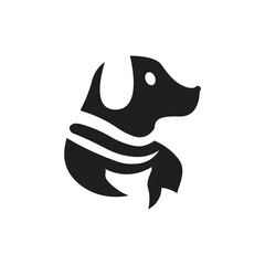 Pet scarf icon logo silhouette design template illustration