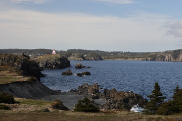 Fort Point Lighthouse, Fort Point Military Site, Trinity, Newfoundland and Labrador, Canada