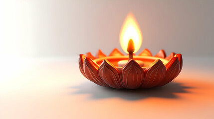 Fototapeta premium 3D Diwali Diya and Toran Icon Isolated on White Background - Symbolizing Cultural Unity and Festivity for Celebratory Themes