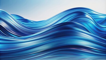 Fototapeta premium Abstract art of flowing blue waves creating a visual symphony , abstract, art, blue, waves, flowing, visual, symphony