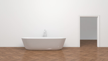 Room interior with Wall Background. 3D rendering ,3D illustration	
