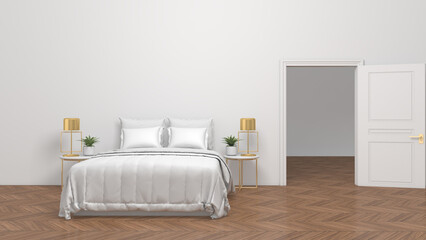Room interior with Wall Background. 3D rendering ,3D illustration	
