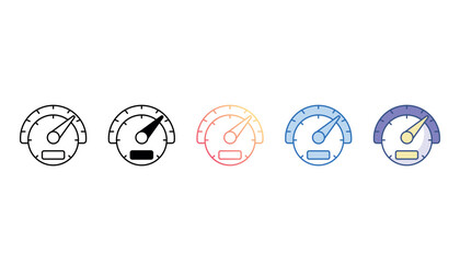 Odometer icon design with white background stock illustration