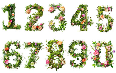 Floral Numbers 1 to 10