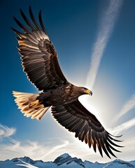 Fototapeta premium bald eagle flying