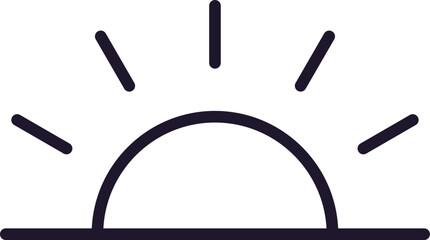 Sun Line Icon for Websites, Apps, Books