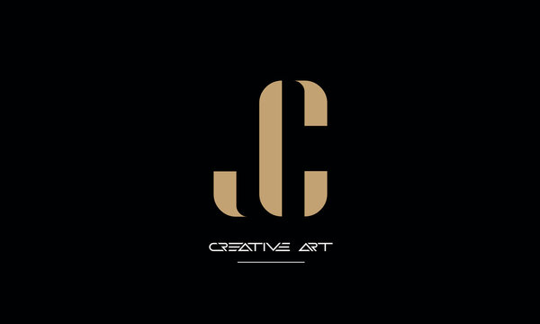 JC, CJ, J, C abstract letters logo monogram