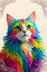 Cute Colorful Kitty Cat