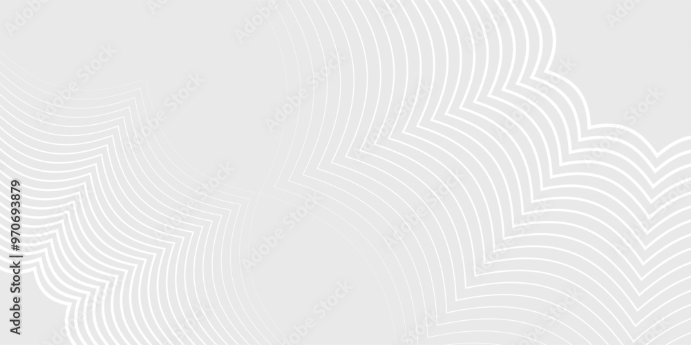 Poster white geometric abstract background overlapping layers on bright space with line effect decoration. 