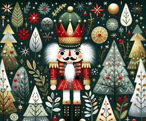 Nutcracker Festivo: Magia Navide&ntilde;a Ilustrada
