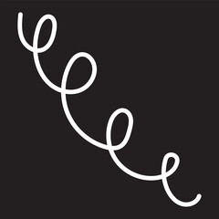 Squiggle line design element. Curved line design. vector illustration. EPS 10/AI	
