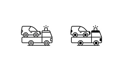 Roadside assistance icon design with white background stock illustration