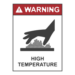 burn hazard flat symbol