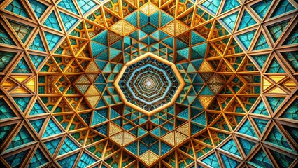 Obraz premium unique perspectives abstract geometry patterns