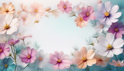 コスモスの花フレーム