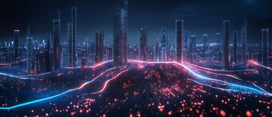 Obraz premium Big data connection technology concept