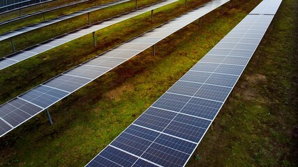 A photo of a large, modern photovoltaic farm.