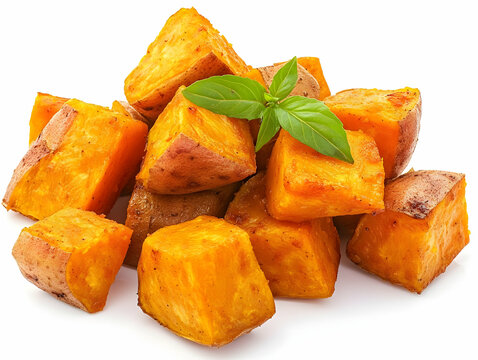 Photo of Roasted Sweet Potato Chunks with Basil