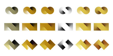 Unlimited swap ribbon line icon design. S logo cloud shape of gradient strip swirl into double loop. 8 march infinite connect symbol. 3d spin tile, square block for bank care, mobius circle wave link