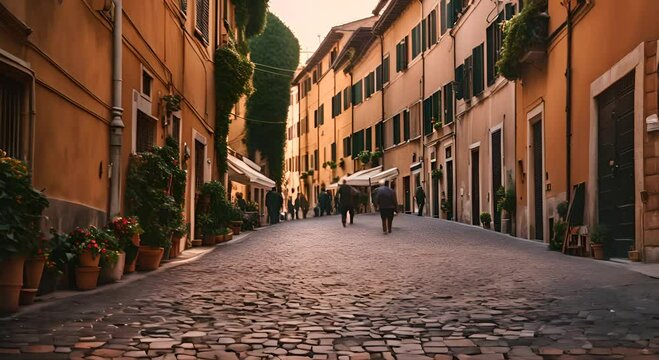 Trastevere district in Rome.