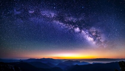 Fototapeta premium Breathtaking Starry Night Over the Horizon