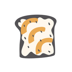 Illustration stamp stickers salad food icons restaurant bread fast food