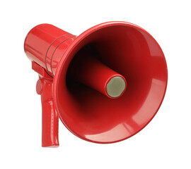 One wireless megaphone speaker isolated on white