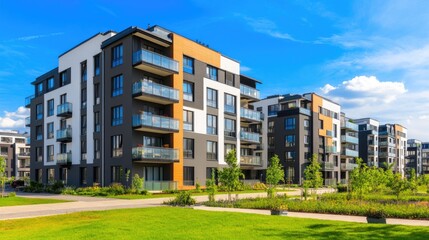 Vibrant Modern Cityscape with Skyscrapers and Urban Elements