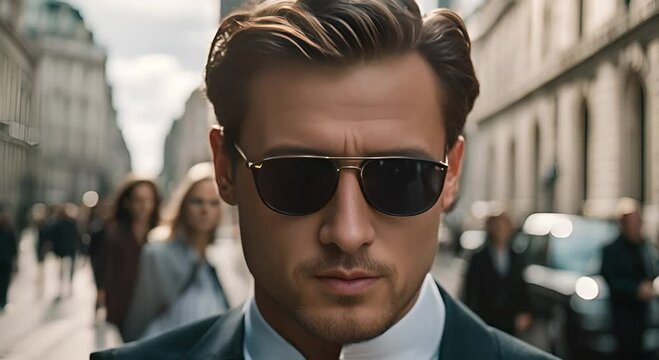 Spy with glasses in Europe.