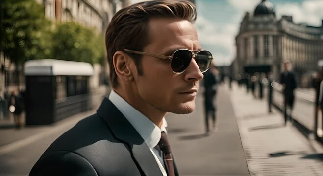 Spy with glasses in Europe.