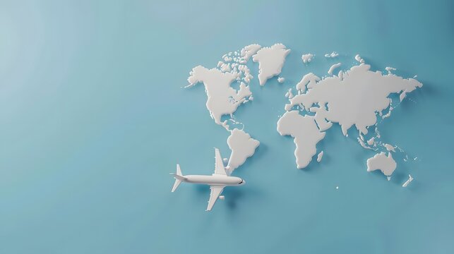 3D vector illustration of a blue globe with detailed continents and countries for global travel and business