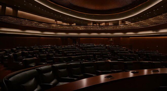 Interior view of a parliament.
