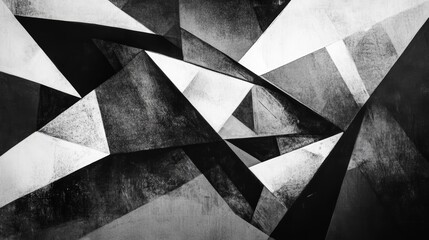 Abstract geometric shapes in black and white