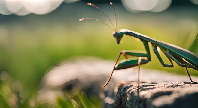 Green praying mantis.