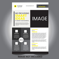 CREATIVE MINIMAL SIMPLE BUSINESS MODERN A4 SINGLE SIDED FLYER DESIGN TEMPLATE