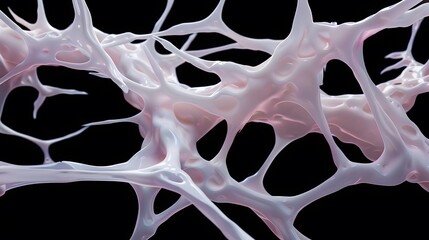 An enlarged image of fibrous connective tissue