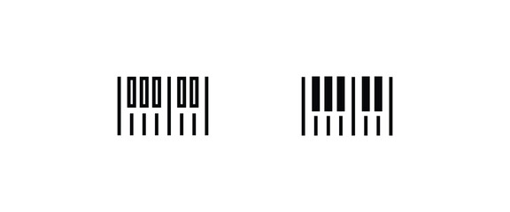 piano icon set. orchestra musical piano instrument music line icons set, editable stroke isolated on white, linear vector outline illustration, symbol logo design style