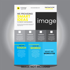 CREATIVE MINIMAL SIMPLE BUSINESS MODERN A4 SINGLE SIDED FLYER DESIGN TEMPLATE