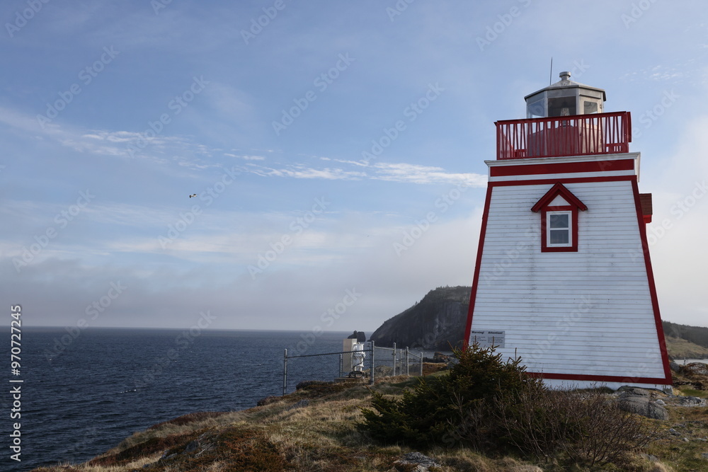 Wall mural fort point lighthouse, fort point military site, trinity, newfoundland and labrador, canada