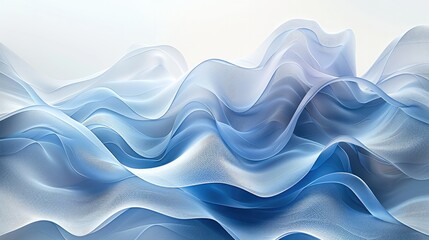 Abstract background with blue waves, a gradient of light colors on white, light gray and sky blue, a simple design, high resolution, high quality, high detail, a minimalist. Generative AI.